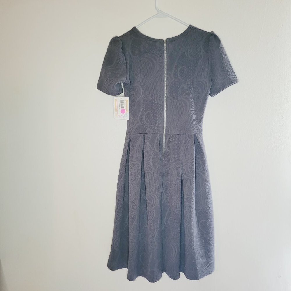 Lularoe Dress Teacher Womens XS Gray Amelia Preppy Classic Pockets Feminine Chic - Picture 2 of 11